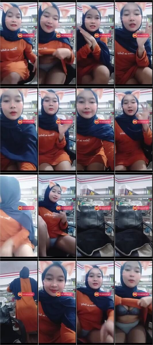 Ukhty Nakal Pamer Selangkangan saat jaga toko