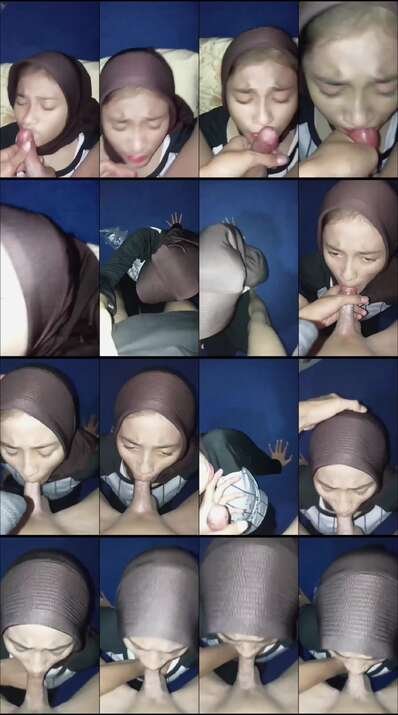 Ukhty Hijab cantik di paksa nyepong kontol gede